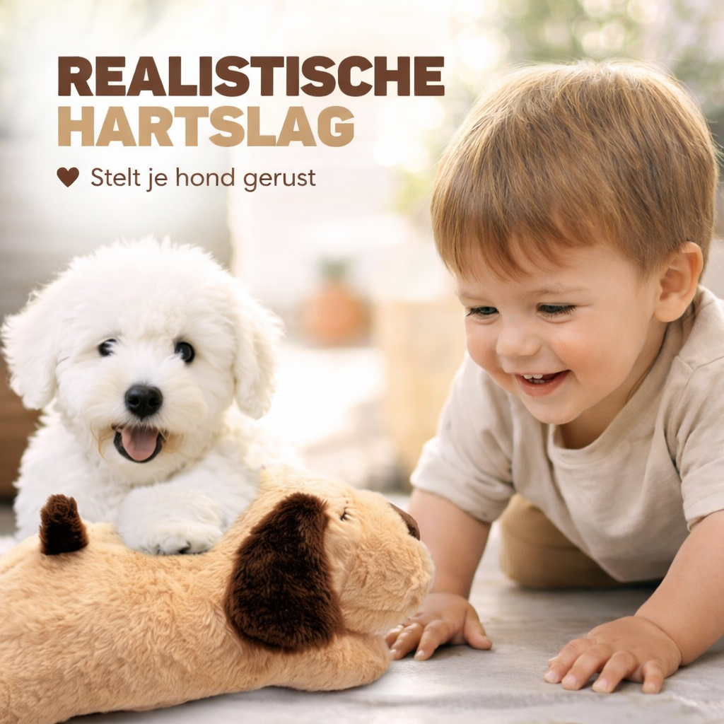 SlaapMaatje - Beruhigendes Hundekuscheltier mit Herzschlag für Ruhe und Geborgenheit | Sniffly