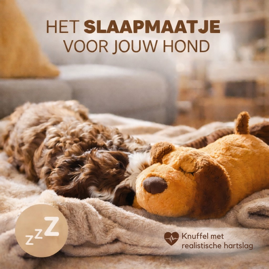 SlaapMaatje - Kalmerende hondenknuffel met hartslag voor rust en geborgenheid | Sniffly